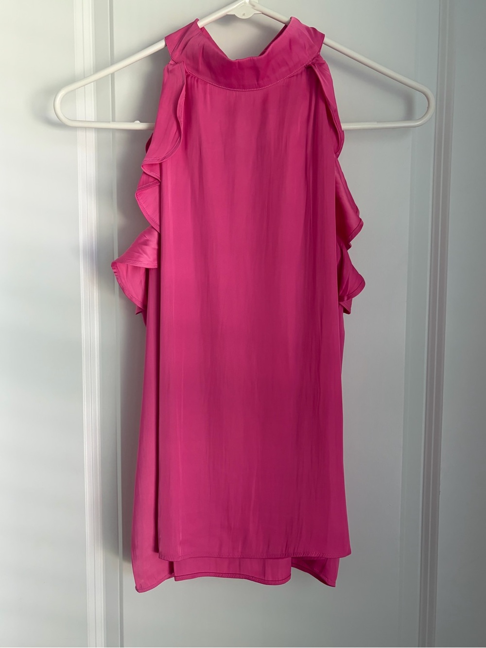 Ann Taylor Ruffle Top Pink